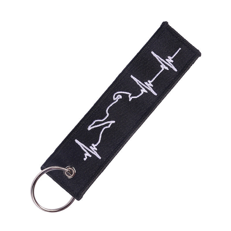 Motorcycle Accessories Personalized Key Chain Embroidery