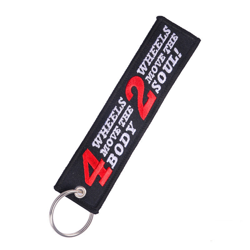 Motorcycle Accessories Personalized Key Chain Embroidery